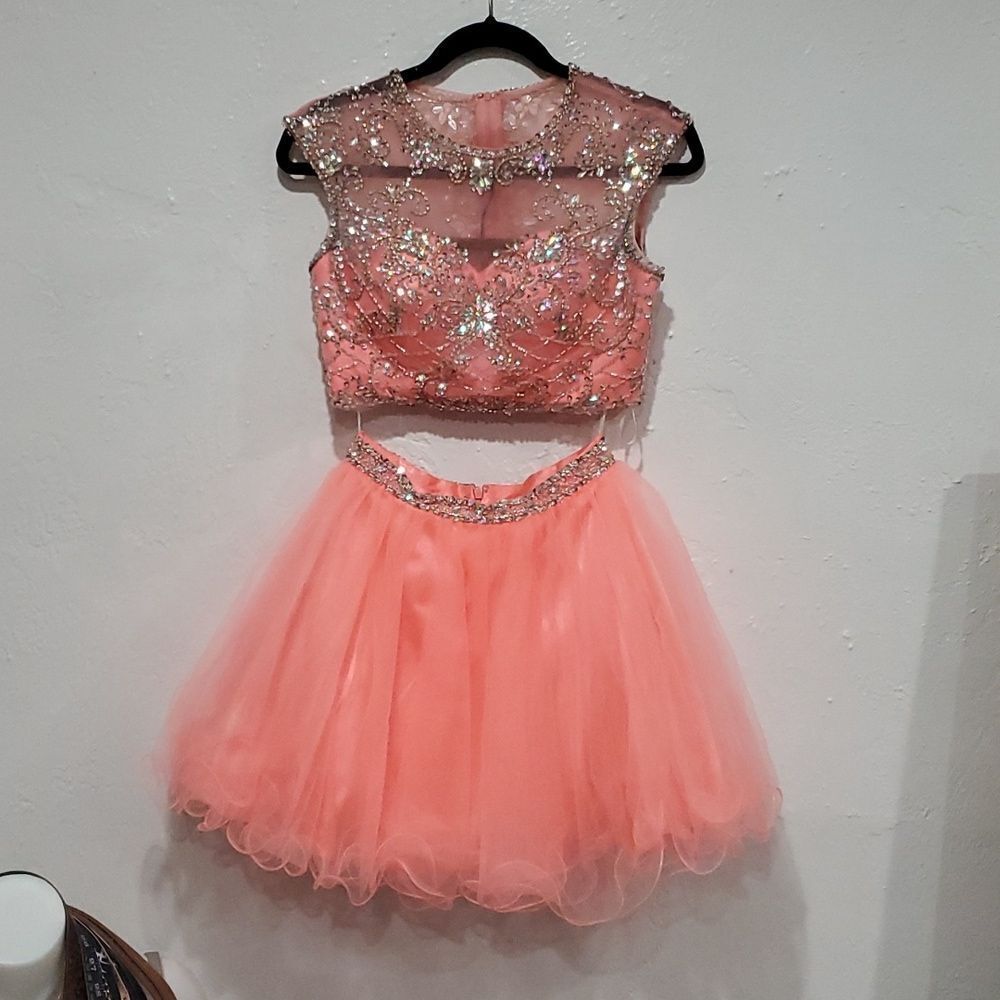 Juliet 2 Piece Beaded Prom Outfit Size XS